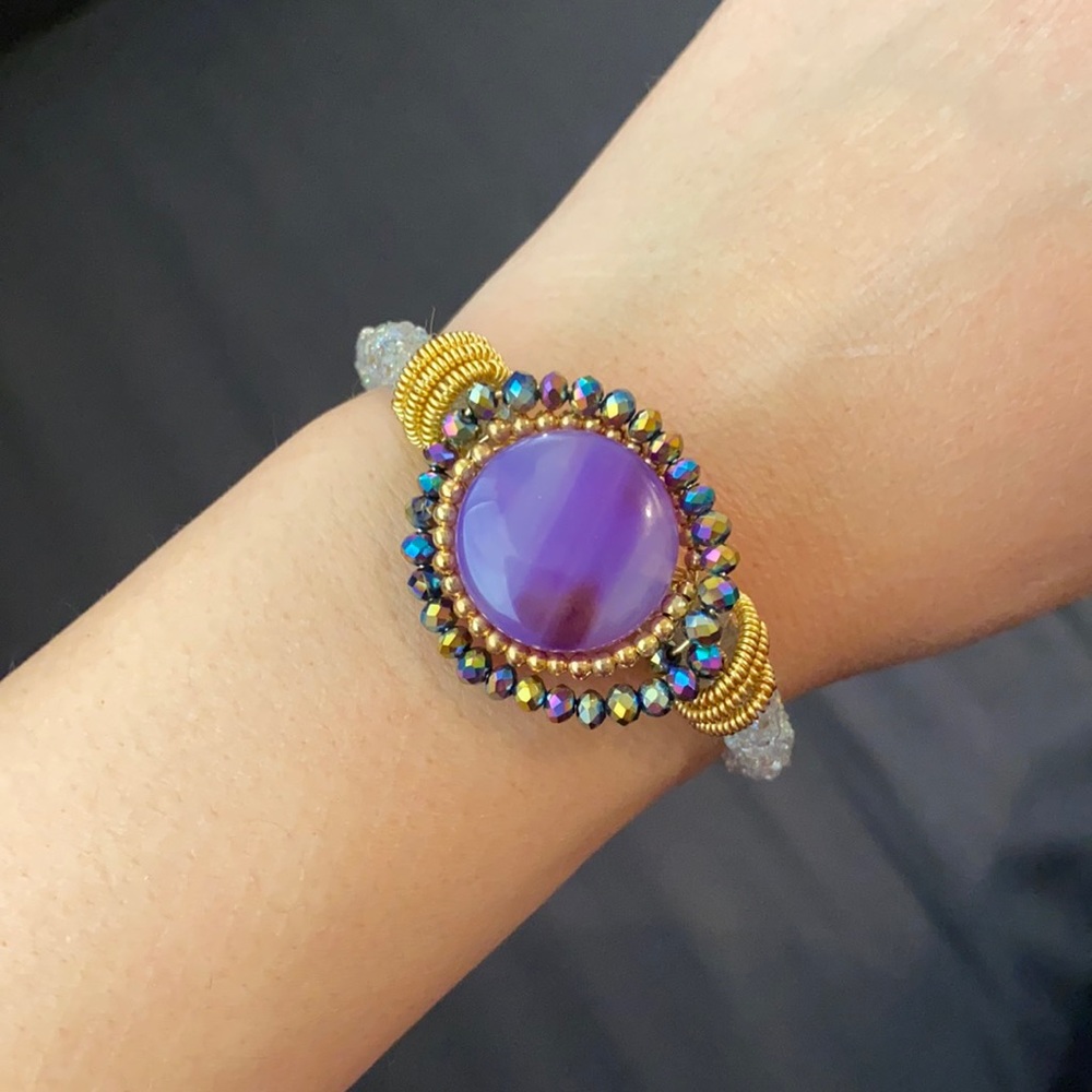 Handmade purple bracelet